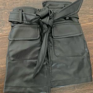Toddler girl faux leather mini skirt
